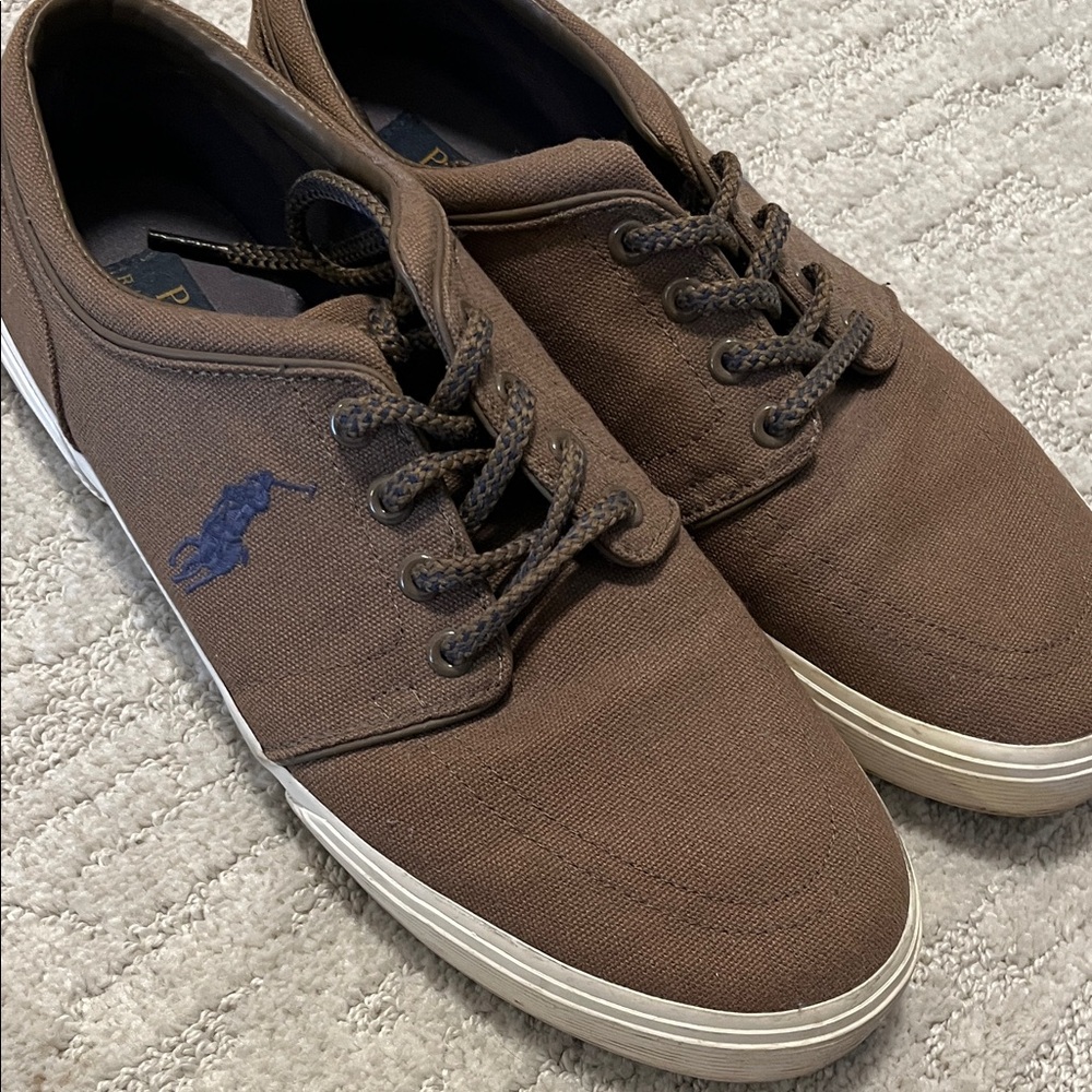 Polo by Ralph Lauren Men's Brown Canvas Sneakers